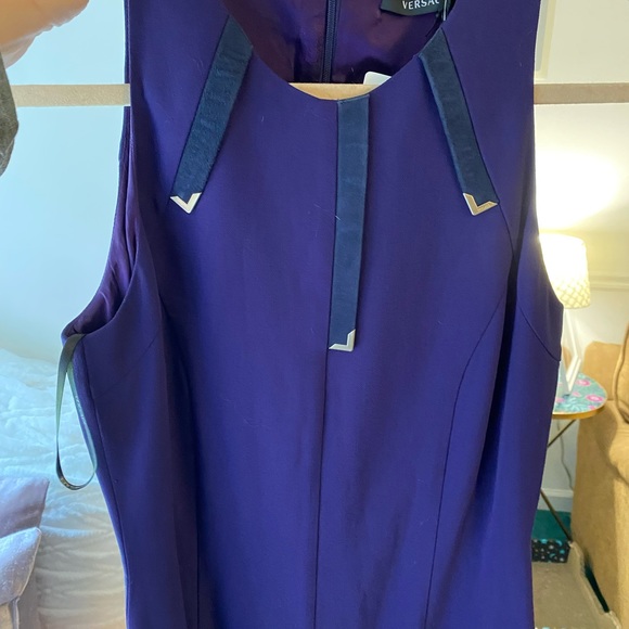 Versace Sleeveless Purple/Blue Dress IT 42 NWT - Picture 5 of 9